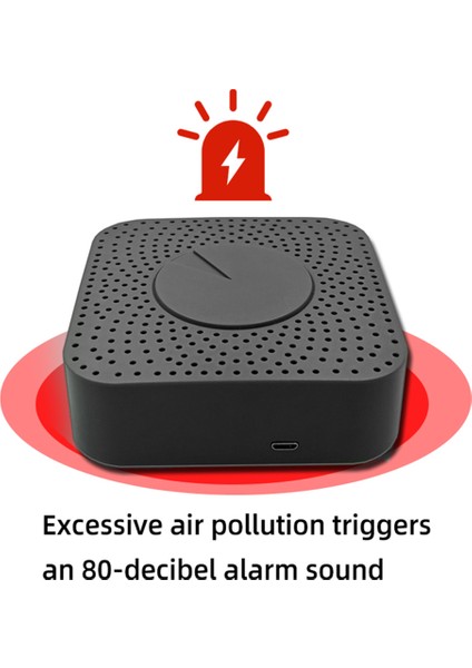 Tuya Zigbee Akıllı Hava Kalitesi Monitörü Co2 Ölçer Karbondioksit Dedektörü Voc Formaldehit Otomatik Alarm (Yurt Dışından)