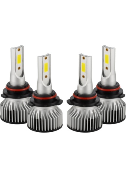 Çift 9005 9006 Hb3 Hb4 Combo LED Far Ampulleri Kiti Yüksek ve Düşük (Yurt Dışından)