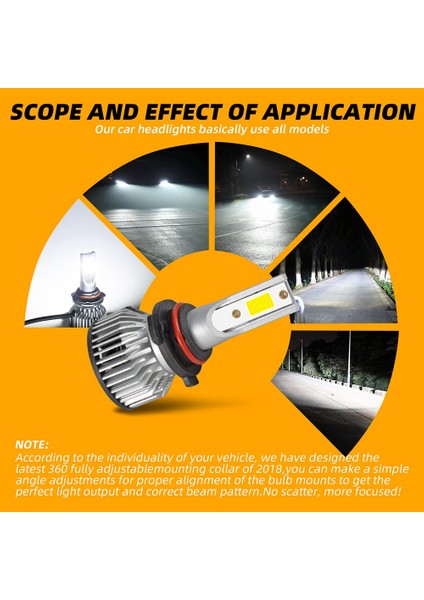Çift 9005 9006 Hb3 Hb4 Combo LED Far Ampulleri Kiti Yüksek ve Düşük (Yurt Dışından) modelleri