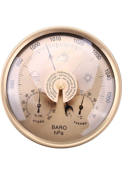 Barometre Termometre Higrometre Duvara Monte Ev Tipi Hava Istasyonu (Yurt Dışından)
