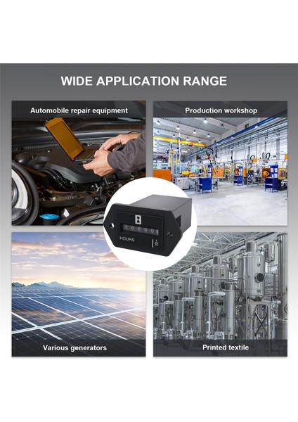 DC10V-80V Mekanik Saat Ölçer - Motor Jeneratör Tekne Otomobiller Motokros Motor Kamyon Traktör Için Saat Ölçer (Yurt Dışından)