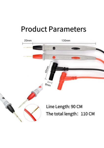 Evrensel Multimetre Test Uçları Kablo Ac Dc 1000V 20A Cat Iıı Ölçüm Probları Multimetre Test Cihazı Için Kalem Tel Uçları (Yurt Dışından)