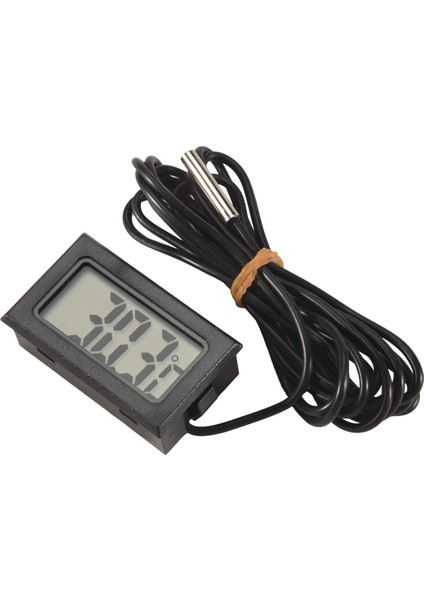 Termometre Dijital LCD -40 Derece Santigrat + 110 Derece Santigrat Sıcaklık Ölçüm Cihazı Sıcaklık Göstergesi, 2 Metre (Yurt Dışından)