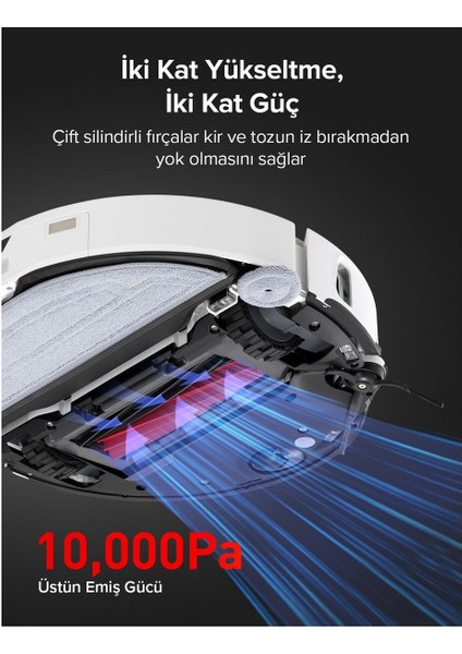S8 Maxv Ultra Akıllı Robot Süpürge Beyaz