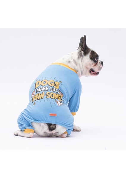 Paw-Some Kedi Köpek Pijaması - Kedi Köpek Tulumu - Kedi Köpek Kıyafeti