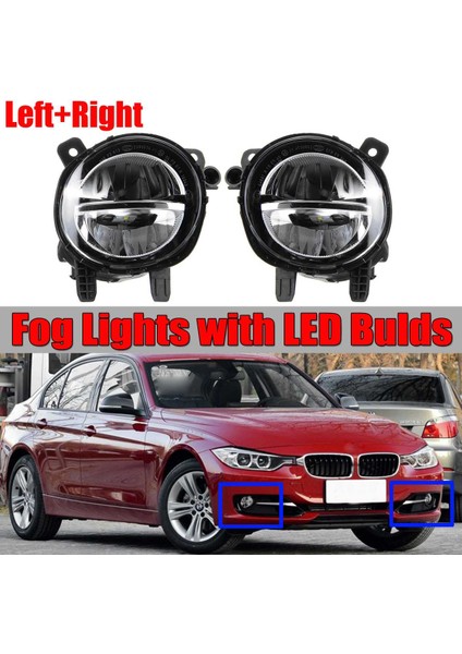 Bir Çift Araba Ön LED Sis Lambası Sis Lambası Drl Sürüş Lambası-Bmw F20 F22 F30 F35 Lcı W LED Bulds 63177248911 63177248912 (Yurt Dışından) modelleri