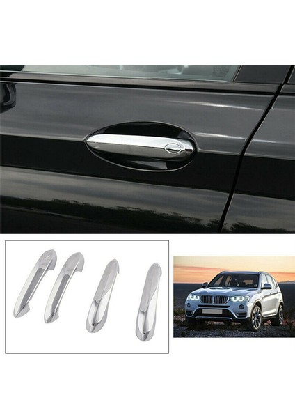 4 Adet Araba Krom Dış Kapı Kolu Kapağı Döşeme Bmw X3/X4/X5/X6/X7/M5/3/5/6/G01 G02 G05 G06 G07 Çekme Kolları Sticker (Yurt Dışından)