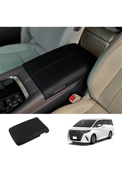 Araba Orta Kol Dayama Kutusu Kapakları Konsol Kutusu Saklama Kutusu Trim Kapağı Toyota Alphard/vellfire 40 Serisi 2023+ Siyah (Yurt Dışından)