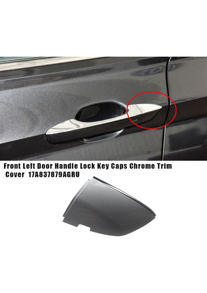 Ön Sol Kapı Kolu Kilit Anahtarı Kapağı Krom 17A837879AGRU Vw Jetta Için Mk7 2018-2024 Dış Kol Ayar Kapağı Gümüş (Yurt Dışından)
