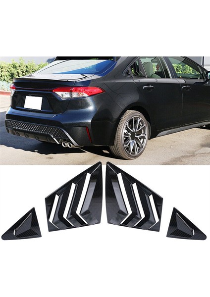 Toyota Corolla 2020-2023 Araba Arka Taraf Havalandırma Çeyrek Pencere Panjur Kepenk Kapağı Karbon Fiber Rengi (Yurt Dışından)