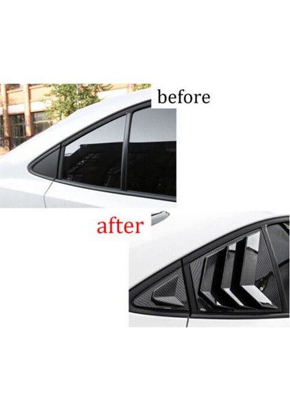 Toyota Corolla 2020-2023 Araba Arka Taraf Havalandırma Çeyrek Pencere Panjur Kepenk Kapağı Karbon Fiber Rengi (Yurt Dışından)