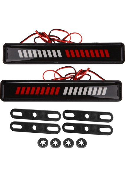 Çift Kırmızı + Beyaz Işık LED Ön Sinyal Işık Ön Izgara Ön Tampon Izgaraları Işıkları Lambalar Bmw Ford Aksesuarları Için (Yurt Dışından)