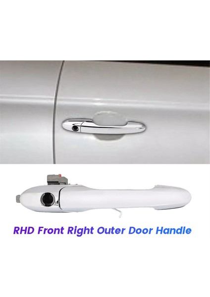 Rhd Ön Sağ Krom Dış Kapı Kolu 735592012 Fiat 500 2007-2019 Dış Kol Çekme 735451694 735485872 (Yurt Dışından)
