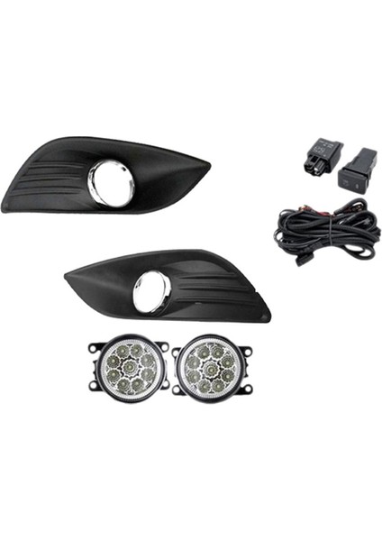 LED Sis Lambası Far Sis Lambası Kapağı Izgara Çerçeve Kablo Demeti Anahtarı Kiti Ford Focus Mk2 2009-2011 (Yurt Dışından) fiyatları