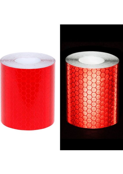 2 Adet 50MM × 3 Metre Yapışkan Bant Uyarı Bandı Reflektör Bant Güvenlik Işaretleme Bandı Beyaz ve Kırmızı (Yurt Dışından)