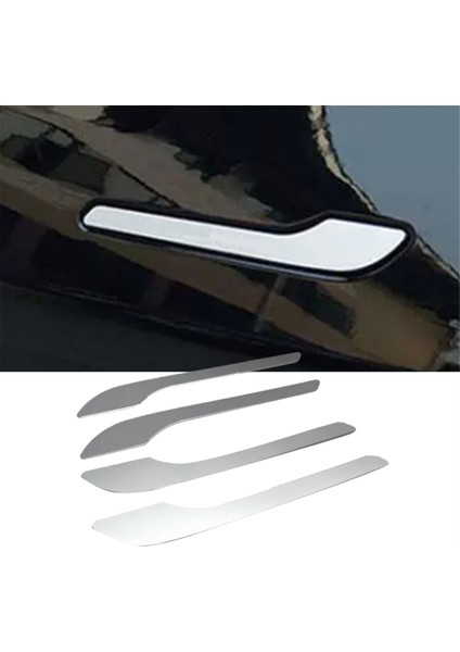 Tesla Model 3 Y Araba Dış Kapı Kolu Kapağı Trim Sticker Araba Dış Trim Aksesuarları (Yurt Dışından)