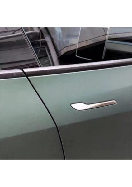 Tesla Model 3 Y Araba Dış Kapı Kolu Kapağı Trim Sticker Araba Dış Trim Aksesuarları (Yurt Dışından)