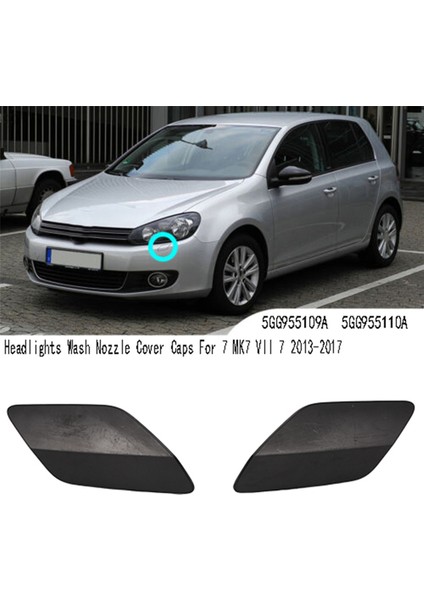 2x Ön Panel Far Yı Nozulu Kapağı Vw Golf Golf 7 Mk7 Vıı 7 2013-2017 5GG955109A 5GG955110A (Yurt Dışından)