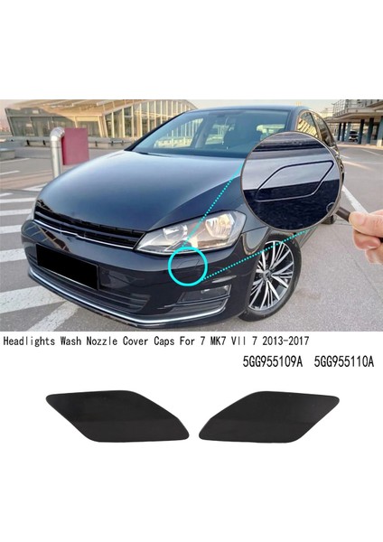 2x Ön Panel Far Yı Nozulu Kapağı Vw Golf Golf 7 Mk7 Vıı 7 2013-2017 5GG955109A 5GG955110A (Yurt Dışından)