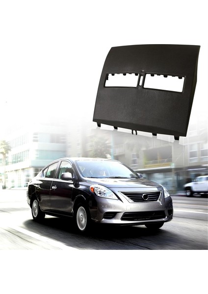 Araba Iç Mekan Ön Üst Üst Orta Gösterge Paneli Hava Menfezi Trim Çerçevesi 68414ED50C Nissan Versa 2007-2012 C11 Tiida Siyah (Yurt Dışından)