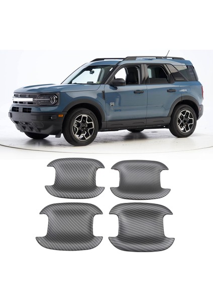 Araba Kapı Kolu Kase Kapağı Düzeltir Koruyucu Etiket Ford Bronco 2021 Için Kapı Dış Aksesuarları Krom (Yurt Dışından)