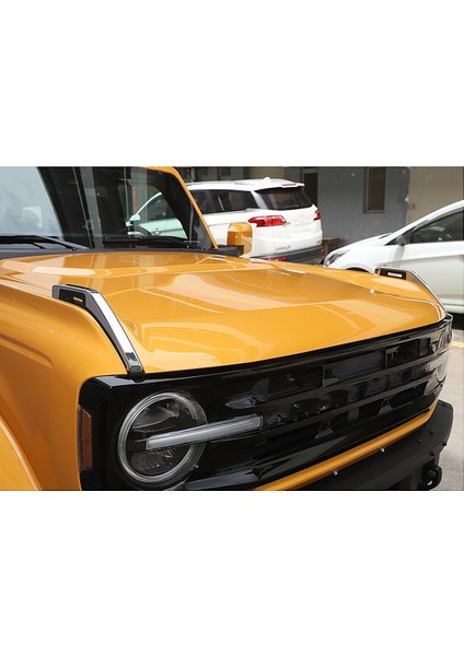 Ford Bronco 2021 2022 Aksesuarları Için Ön Motor Genişletilmiş Kapak Trim Etiket Dekoratif, Abs Gümüş (Yurt Dışından) indirimleri
