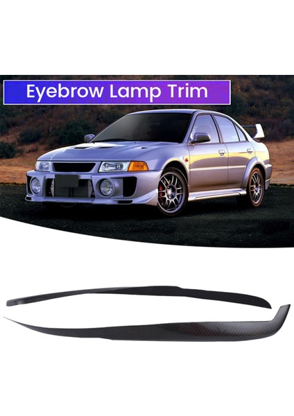Araba Ön Tampon Far Göz Kapağı Kaş Lambası Trim Mitsubishi Lancer Evo 3 4 1996-1998 (Yurt Dışından)