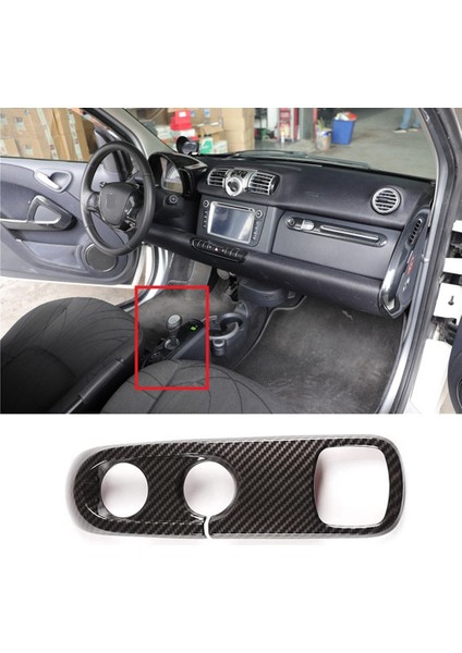 Araba Merkezi Konsol Vites Paneli Kapak Trim Çerçeve Etiket Mercedes Benz Smart 2009-2015 Aksesuarları, Karbon Fiber (Yurt Dışından) fırsatları
