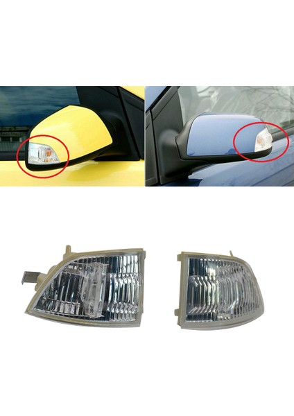Ford Focus C-Max 2003-2013 Için 1 Çift Yedek Cafoucs Araba Dikiz Aynası Dönüş Sinyal Işığı 6M5Y 13B381 (Yurt Dışından)