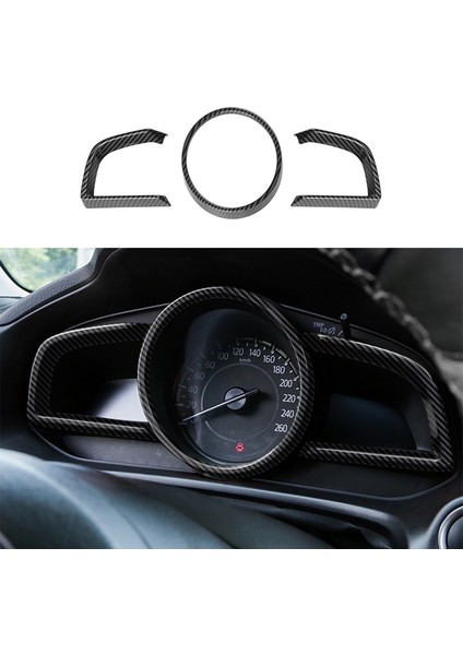 Mazda 3 Axela 2014-2018 Için Karbon Fiber Dashboard Iç Enstrüman Çerçeve Kapak Trim (Yurt Dışından) fiyatları