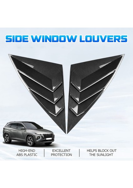 Hyundai Tucson 2021-2023 Için Arka Yan Pencere Panjurları Üçgen Pencere Camı Panjur Aksesuarları-Abs Karbon Fiber (Yurt Dışından) fırsatları