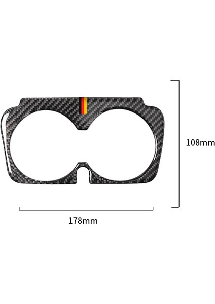 Karbon Fiber Araba Merkezi Kontrol Su Dağı Tutucu Kapak Trim Için Mercedes-Benz C Glc E Sınıfı W205 X253 W213 2015-2019 (Yurt Dışından) modelleri