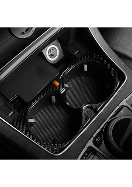Karbon Fiber Araba Merkezi Kontrol Su Dağı Tutucu Kapak Trim Için Mercedes-Benz C Glc E Sınıfı W205 X253 W213 2015-2019 (Yurt Dışından) indirimleri