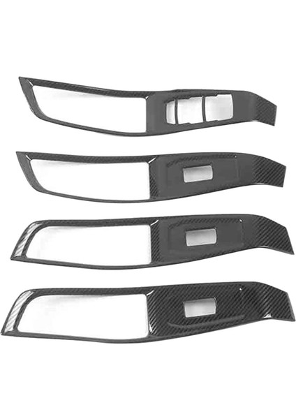 4 Adet Araba Karbon Fiber Paslanmaz Çelik Pencere Kaldırma Anahtarı Düğme Paneli Kapağı Trim Dekor Çerçeve Aksesuarları Mg Mg5 2021 (Yurt Dışından)