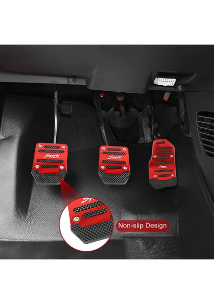 Araba Kaymaz Alüminyum Alaşımlı Pedal Pedleri, Manuel Gaz Pedalı Fren Pedalı Kapağı Evrensel Yedek Aksesuarlar, Kırmızı 3 Adet (Yurt Dışından) fiyatları