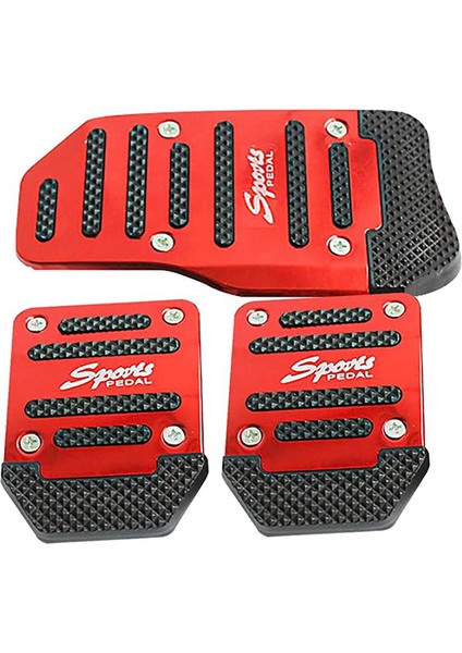 Araba Kaymaz Alüminyum Alaşımlı Pedal Pedleri, Manuel Gaz Pedalı Fren Pedalı Kapağı Evrensel Yedek Aksesuarlar, Kırmızı 3 Adet (Yurt Dışından) indirimleri