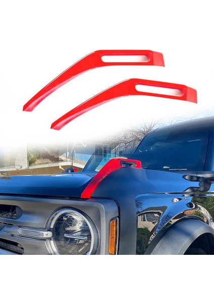 Hood Trail Sights Kapak Dekorasyon Kapak Çıkartmalar Ford Bronco 2021-2023 Için Dış Aksesuarlar, 2 Paket Kırmızı (Yurt Dışından) modelleri