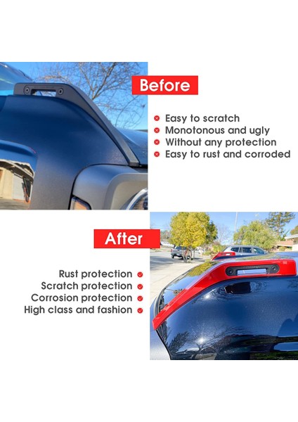 Hood Trail Sights Kapak Dekorasyon Kapak Çıkartmalar Ford Bronco 2021-2023 Için Dış Aksesuarlar, 2 Paket Kırmızı (Yurt Dışından) indirimleri