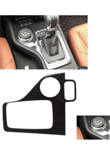 Karbon Fiber Paslanmaz Çelik Vites Paneli Kapak Trim Çerçeve Ford Ranger Everest Endeavor 2015+ Aksesuarları, Sol (Yurt Dışından) fiyatları