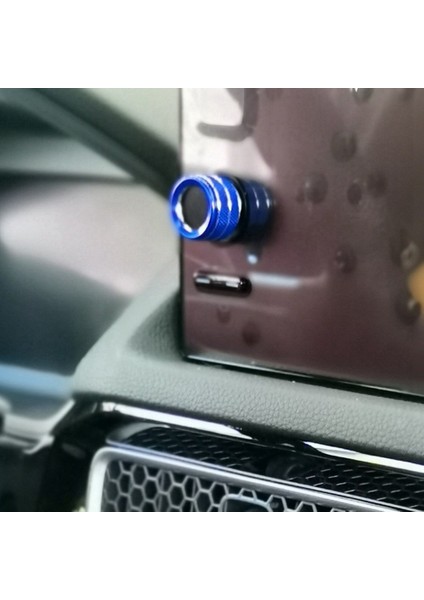 Adet Klima Ses Ac Topuzu Kapağı Başlangıç Düğmesi Anahtarı Kapağı Trim Halkası Aksesuarları Honda Civic 2022 Için Mavi (Yurt Dışından)