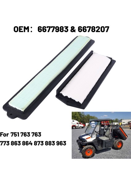 Bobcat 751 763 763 773 863 864 873 883 963 6677983 ve 6678207 Için Isıtıcı Hava Filtresi Takımı Skid Steer (Yurt Dışından)