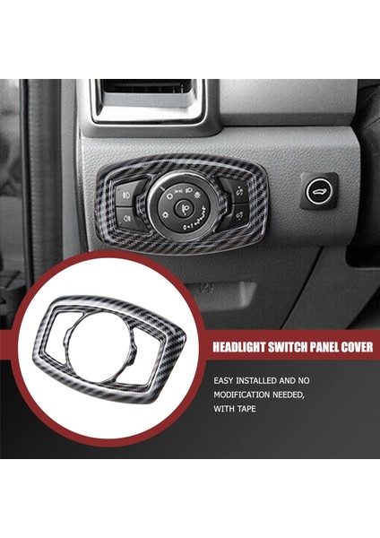 Karbon Fiber Far Lambası Anahtarı Kapağı Trim Kontrol Düğmesi Çerçeve Ford Ranger/everest 2015-2021 Aksesuarları (Yurt Dışından) indirimleri