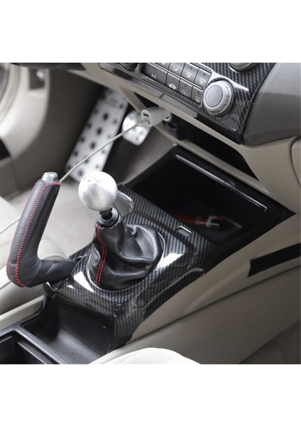 Honda Civic 2006-2011 Için Karbon Fiber Stil Manuel Vites Değiştirme Çerçevesi Kapağı Döşemesi (Yurt Dışından) modelleri