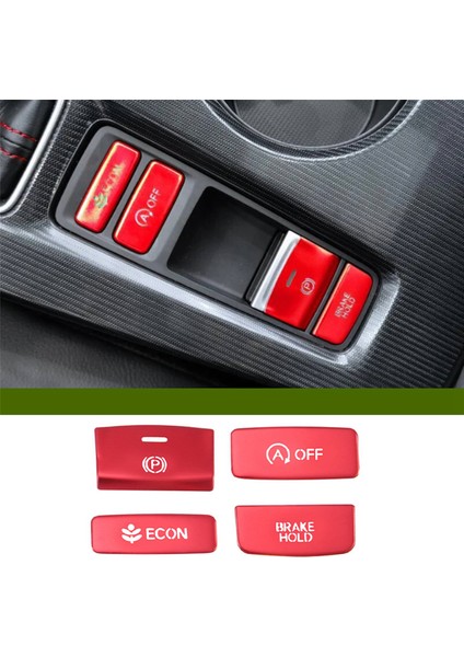 4 Adet Fren Düğmesi Sticker Kapağı Trim Dekor Honda Civic 11TH 2022 2023 Kırmızı Iç Aksesuarlar (Yurt Dışından) fırsatları