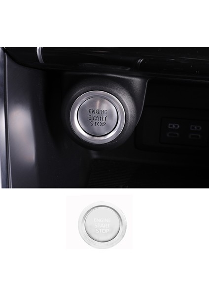 Toyota Harrier Venza 2020-2022 Araba Motoru Çalıştırma Anahtarı Düğmesi Sticker Kapak Trim Dekorasyon Yama Aksesuarları, Gümüş (Yurt Dışından) fiyatları