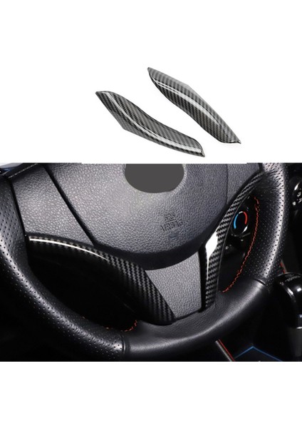 Toyota Yaris 2017-2021 Araba Karbon Fiber Direksiyon Paneli Kapağı Trim Dekorasyon Sticker Iç Aksesuarlar (Yurt Dışından) fiyatları