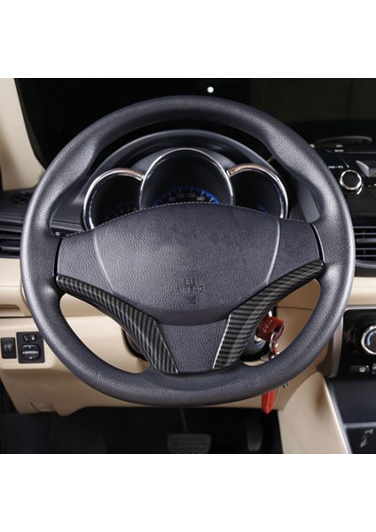 Toyota Yaris 2017-2021 Araba Karbon Fiber Direksiyon Paneli Kapağı Trim Dekorasyon Sticker Iç Aksesuarlar (Yurt Dışından) fırsatları
