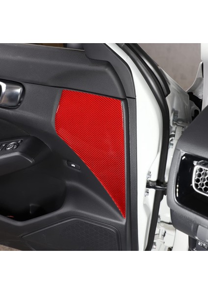11TH Honda Civic 2022 Için Karbon Fiber Araba Ön Iç Kapı Paneli Etiket Kapı Kol Dayama Kapağı Trim Çıkartması Aksesuarları, A (Yurt Dışından)