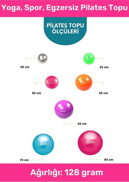 Deluxe Serisi Dayanıklı Yüksek Kalite Mini Gymball 20CM Pembe Pilates Topu Şişirme Pompa fiyatları