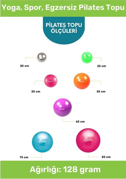 Deluxe Serisi Dayanıklı Yüksek Kalite Mini Gymball 20 cm Yeşil Pilates Topu Şişirme Pompa fiyatları